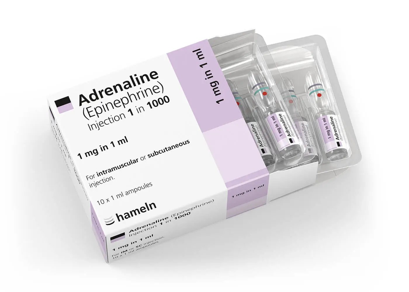 Adrenaline 0.1 % Injection
