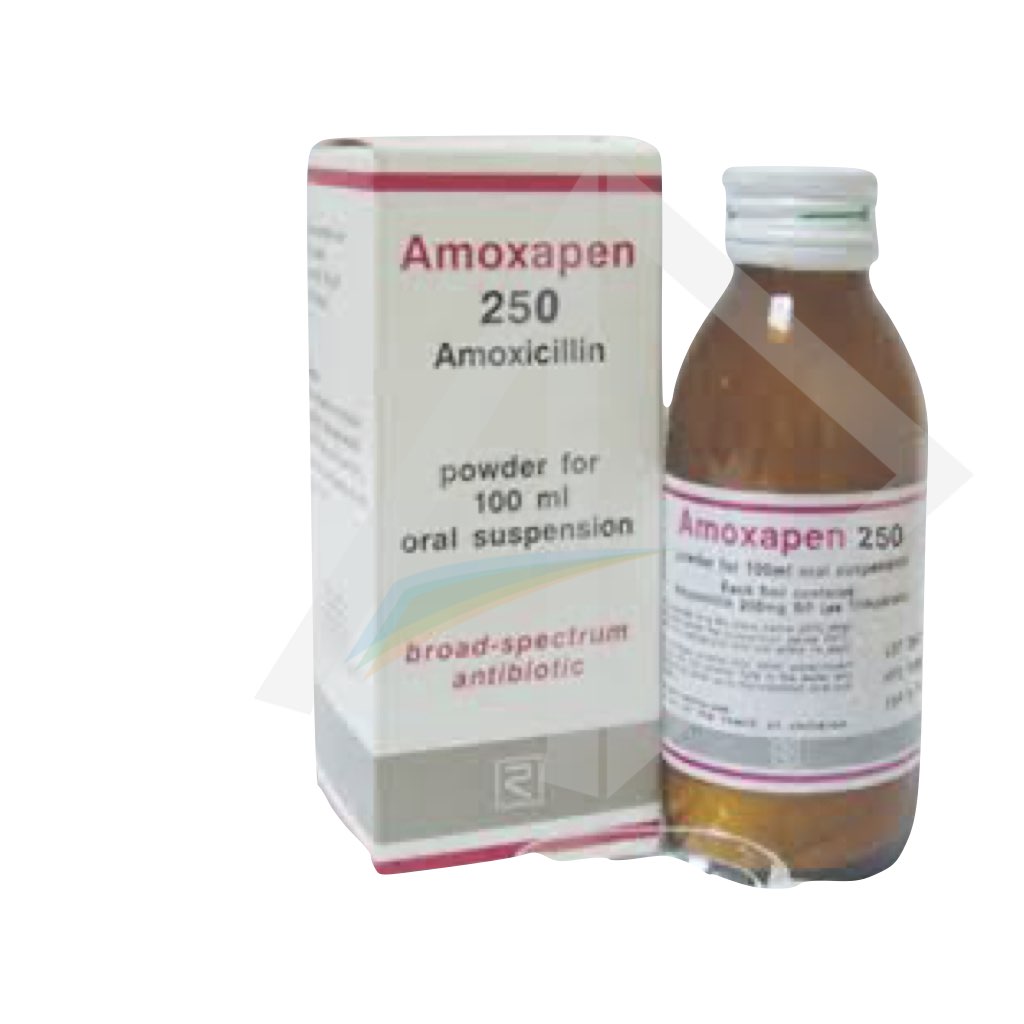 Amoxapen 125mg/5ml Amoxicillin Pediatric Dry Powder Suspension - 100ml Bottle