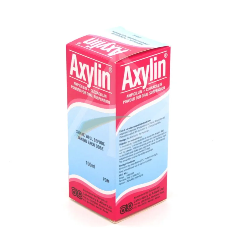 Axylin 125mg/5ml Amoxicillin Pediatric Syrup - 100ml Bottle