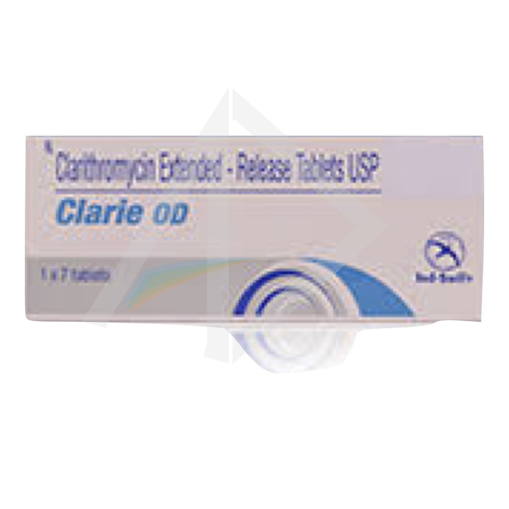 Clarie OD 500mg Clarithromycin ER Tablets - 1 Strip of 10 Tablets