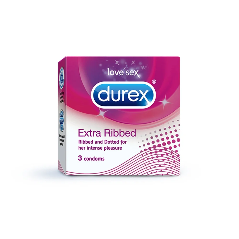Durex Intense Ribbed & Dotted Condoms - 1 Pack of 3 Condoms