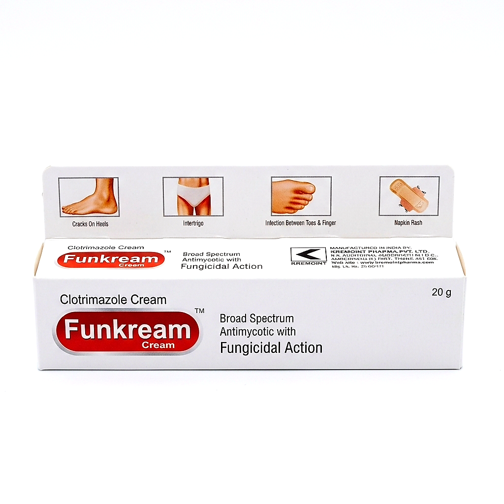 Funkream Miconazole Antifungal Cream - 15g Tube