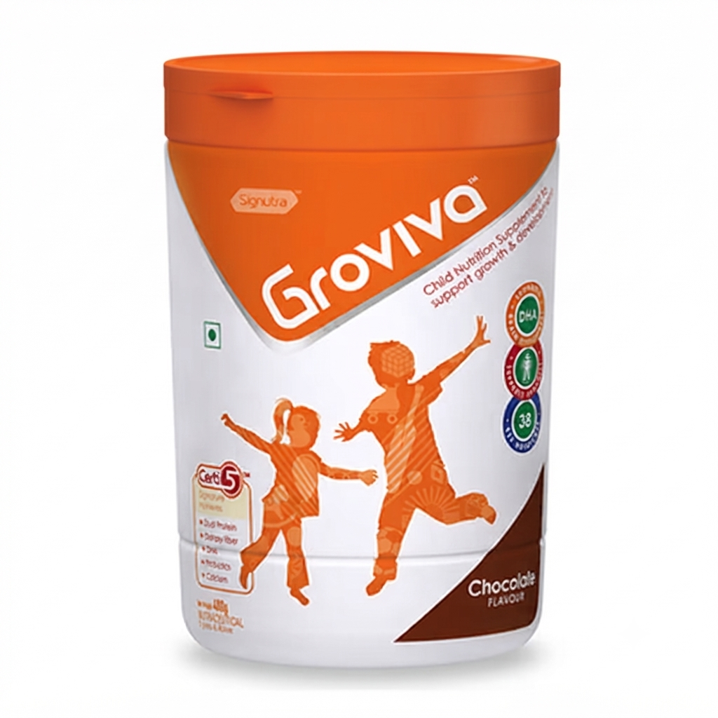 Groviva Child Nutritional Supplement Powder (Chocolate Flavor) - 400g Jar