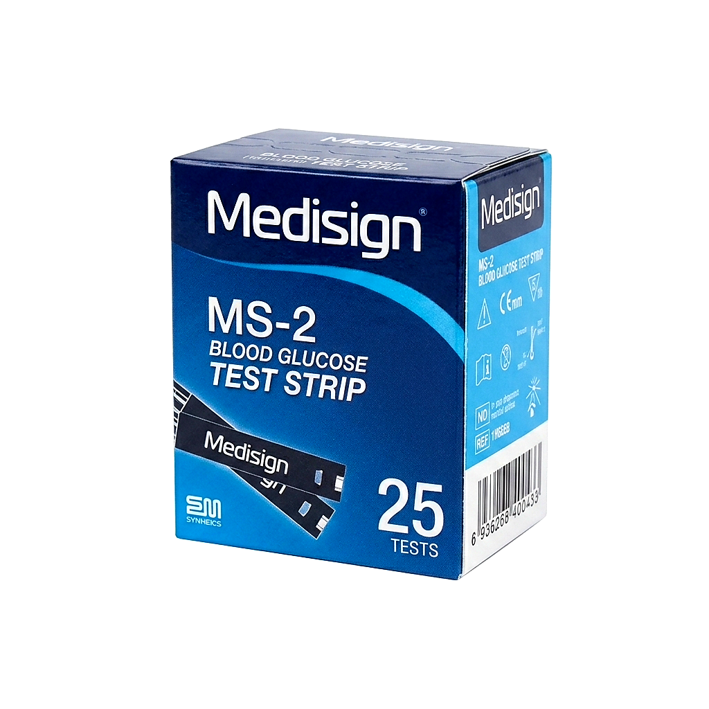 MediSign Blood Glucose Monitoring Strips - 1 Pack of 25 Strips