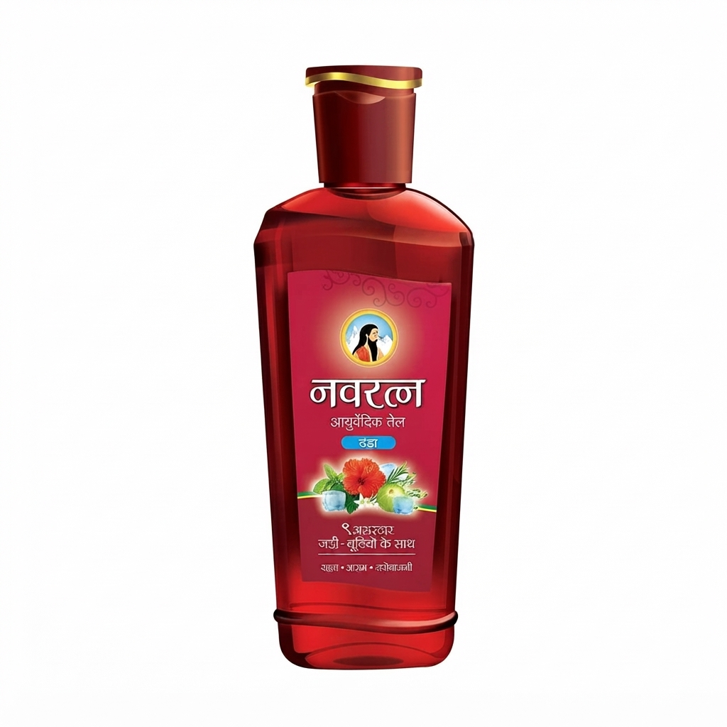 Navratna Ayurvedic Cooling Massage Oil - 300ml Bottle