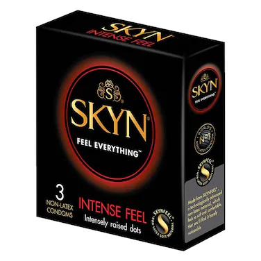 SKYN Intense Feel Polyisoprene Non-Latex Condoms - 1 Pack of 3 Condoms