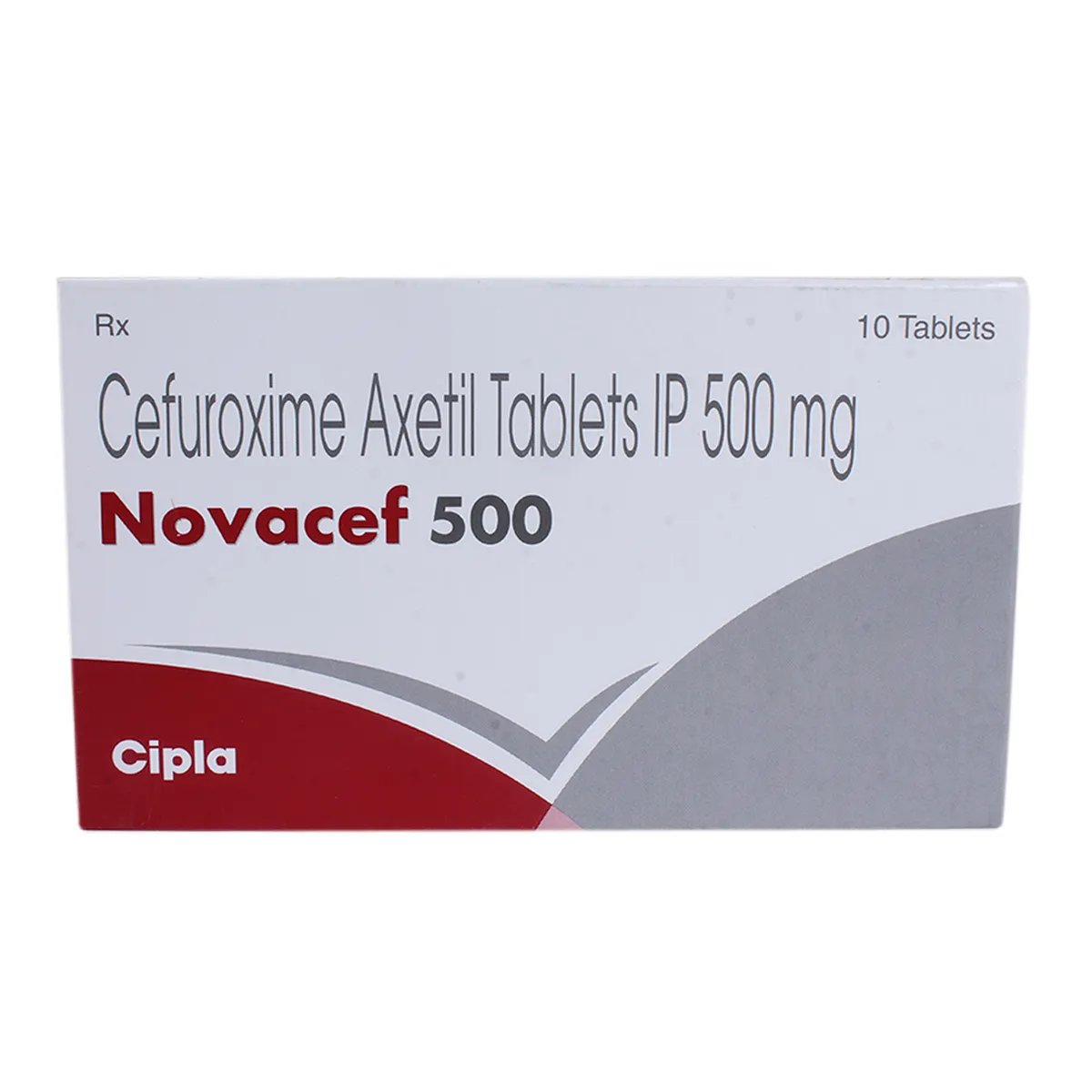 Novacef 500mg Cefuroxime Antibiotic Tablets - 1 Strip of 10 Tablets