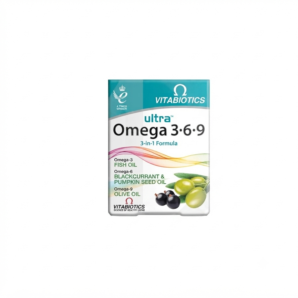 Vitabiotics Ultra Omega 3-6-9 Essential Fatty Acids - 1 Pack of 60 Softgels