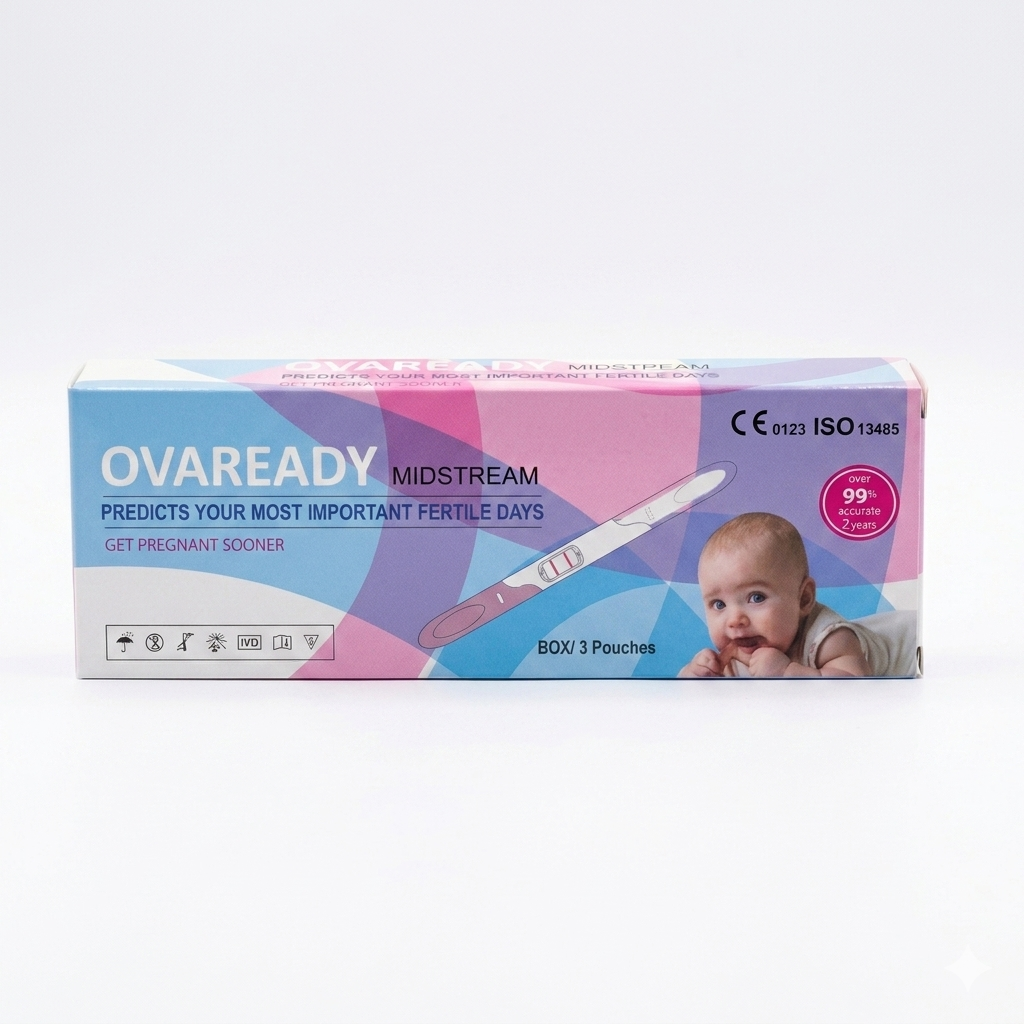 OVAREADY Midstream Ovulation Kit - 1 Pack of 5 Tests