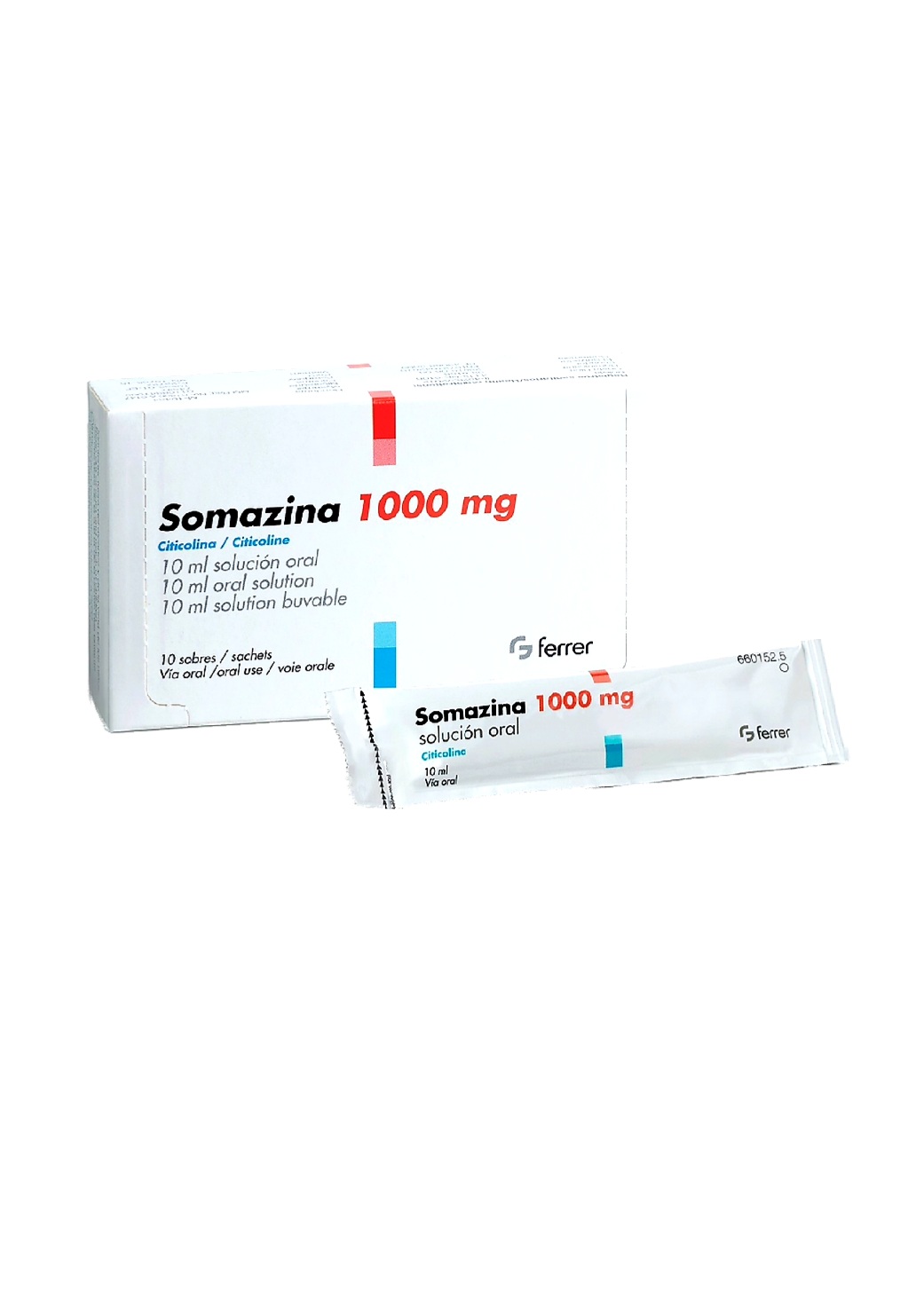 Somazina 1000mg Citicoline Sachets - 1 Pack of 6 Sachets
