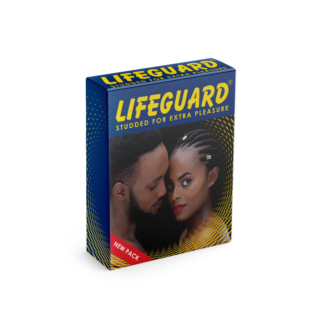 Lifeguard Studded Textured Latex Condoms - 1 Pack of 3 Condoms