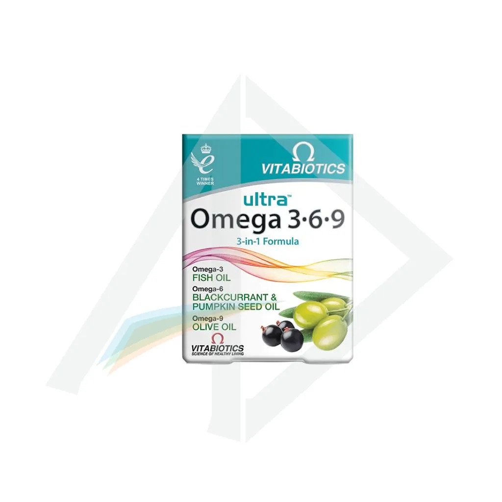 Vitabiotics Ultra Omega 3-6-9 Capsules - 1 Pack of 30 Softgels