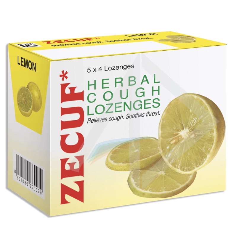 Zecuf Herbal Cough Lozenges with Lemon Flavour -20pcs