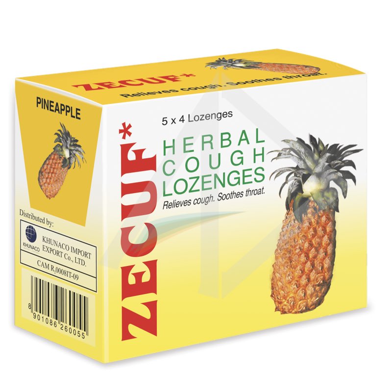 Zecuf Herbal Cough Lozenges with Pineapple Flavour -20pcs